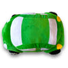 Green plush car toy with custom details