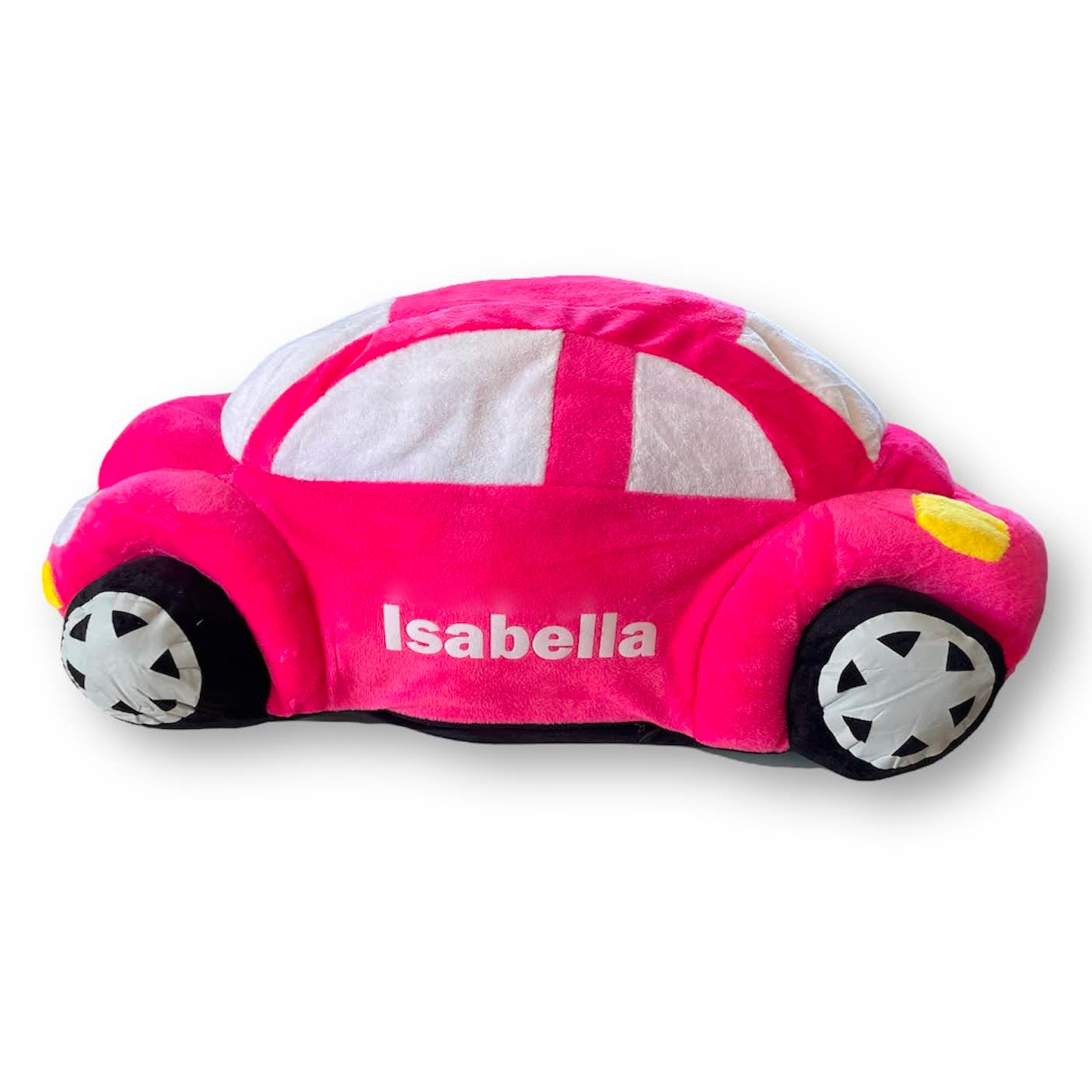 Pink Personalised Car Plush Toy